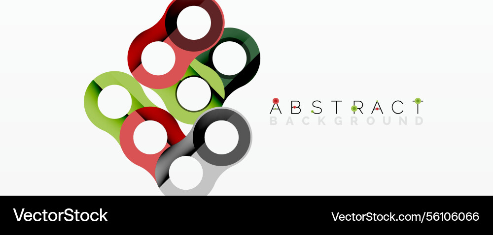 Abstract composition with intertwined circular Abstract composition with intertwined circular Vector Image