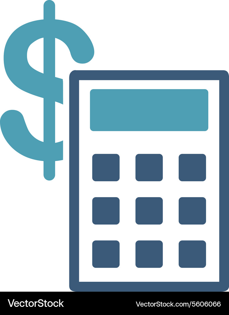 Calculation icon from commerce set Vector Image