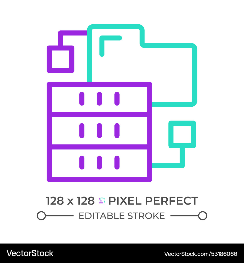 Data storage two color line icon Data storage two color line icon vector image