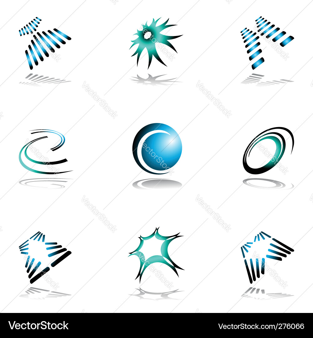 Modern Icon Set Vector Image