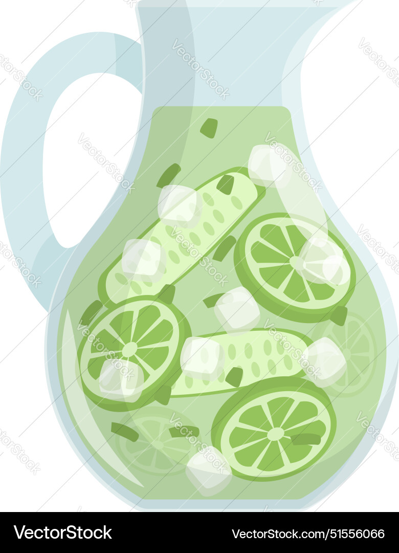 Refreshing summer drink made with cucumber Refreshing summer drink made with cucumber vector image