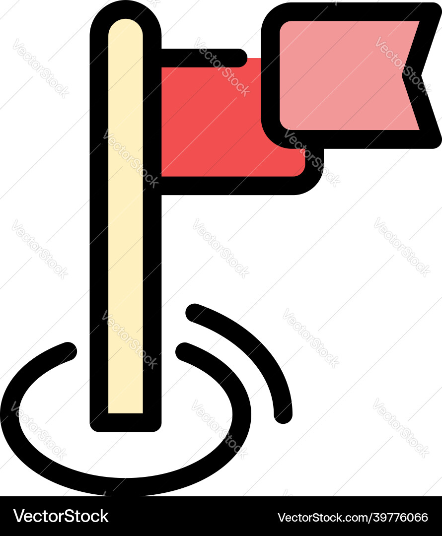 Running flag icon color outline Running flag icon color outline vector image