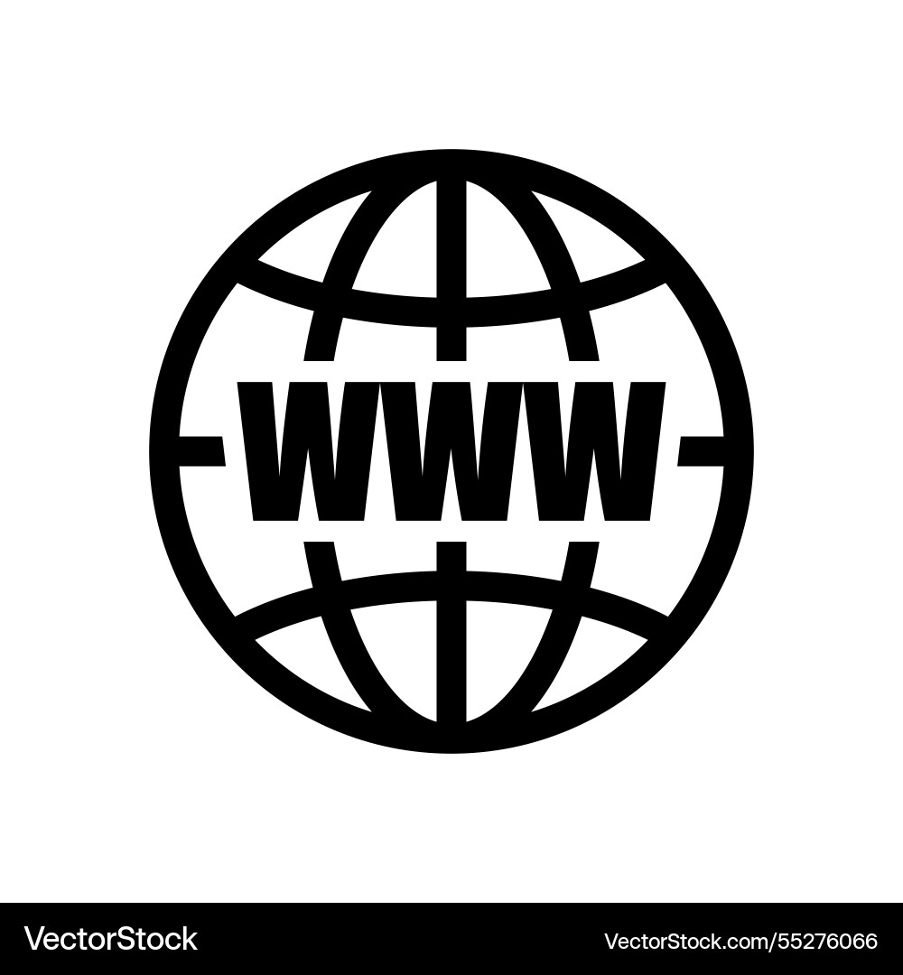 Www globe icon global web shape internet domain Www globe icon global web shape internet domain vector image