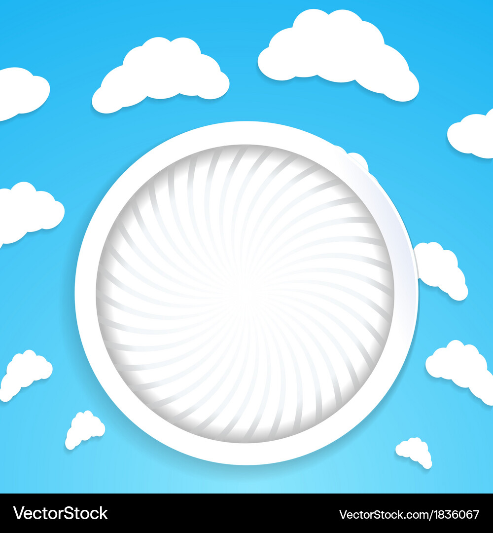 Abstract circular background with clouds Vector Image