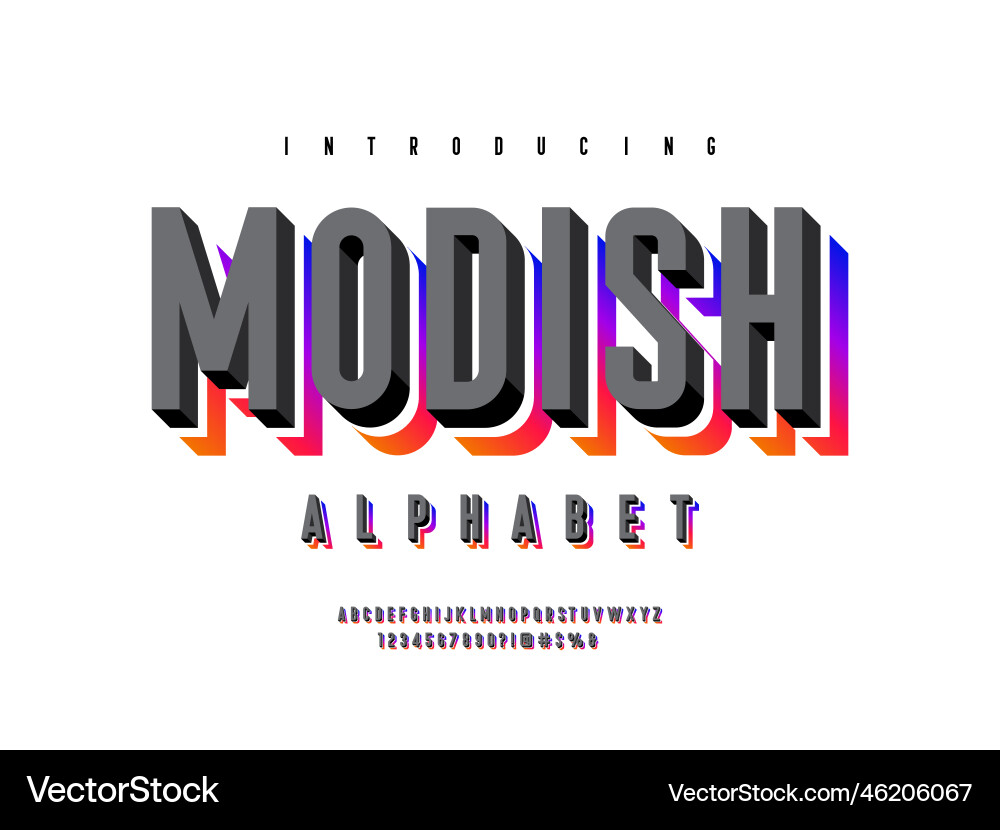 Colorful font Vector Image