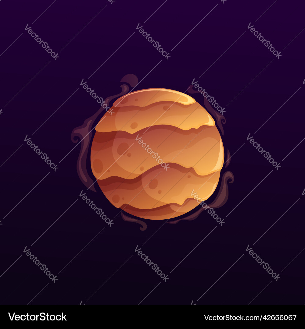 Galaxy planet with layers and smoke space game ui Galaxy planet with layers and smoke space game ui vector image