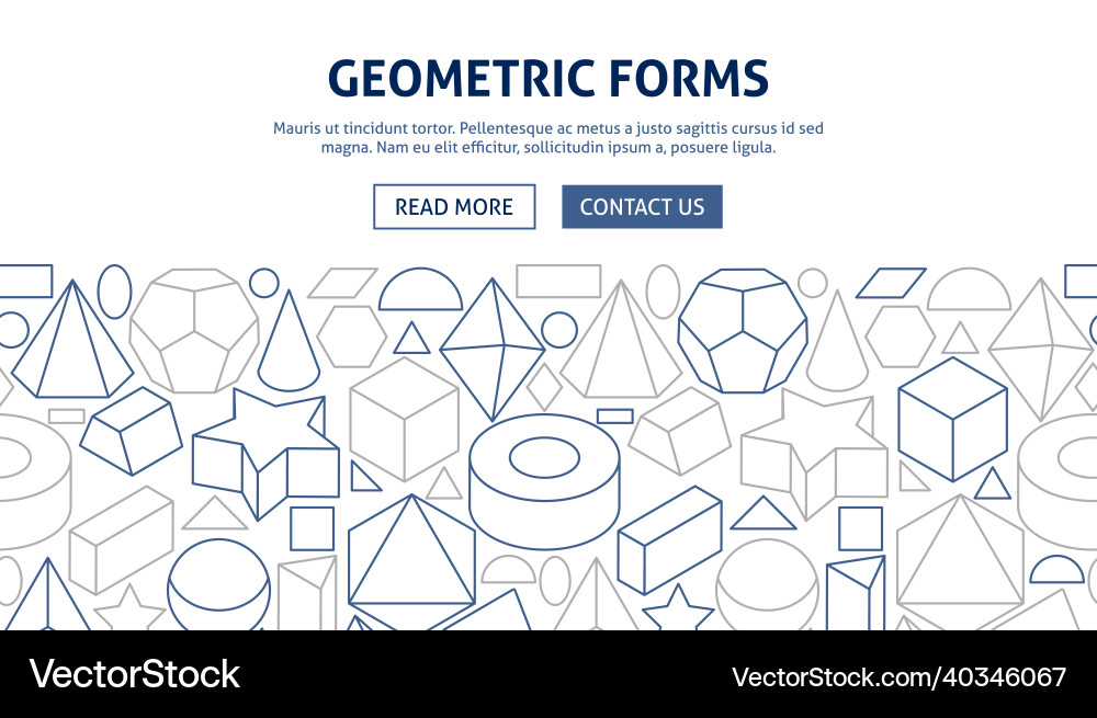 Geometric Shapes & Forms Background vector image