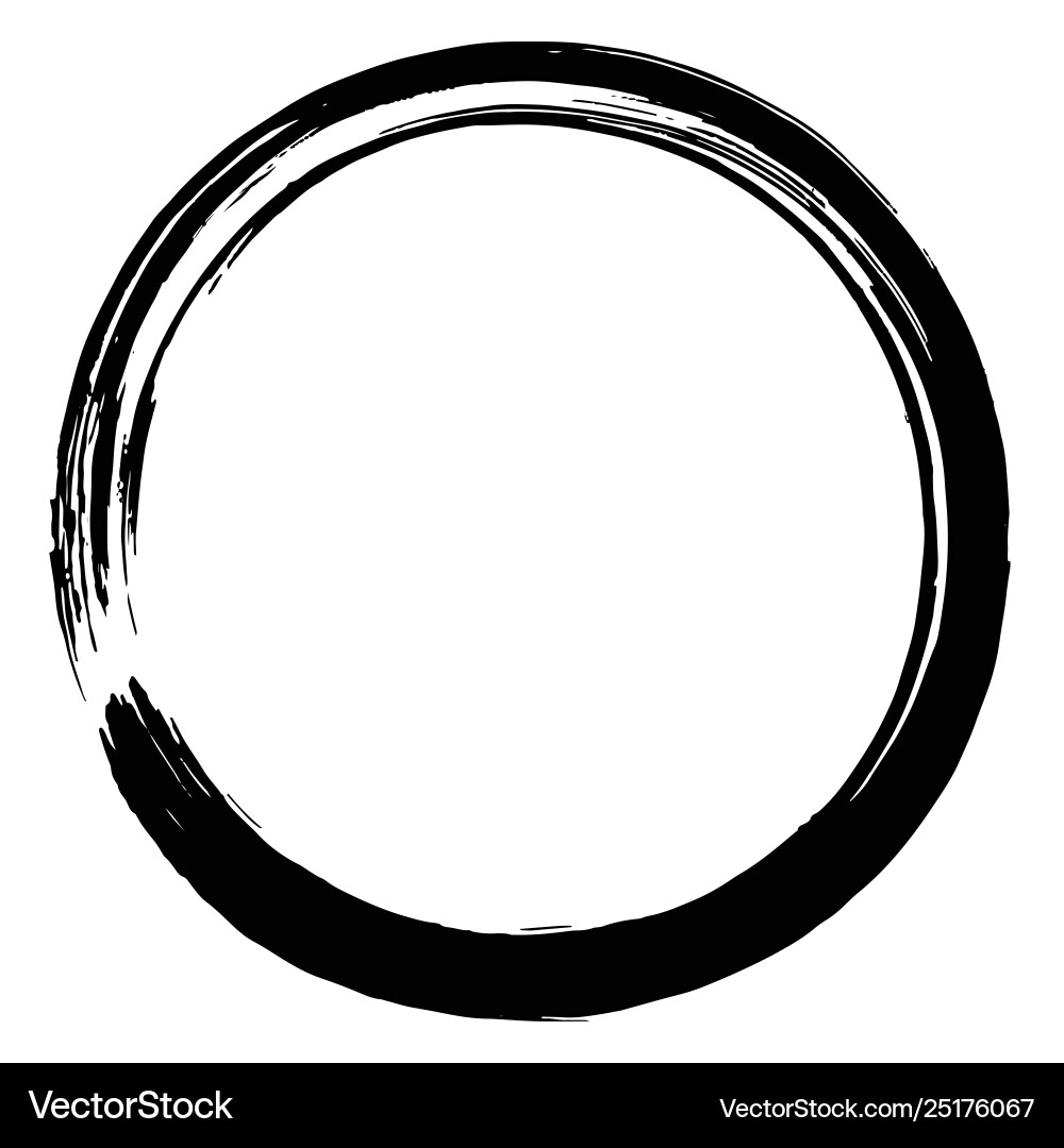 Japanese Enso Zen Circle Vector Image