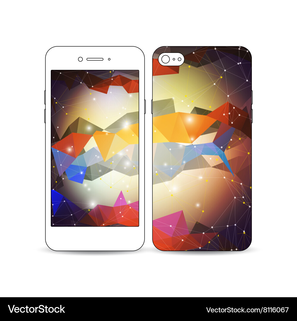 Mobile smartphone with an example of the screen Vector Image