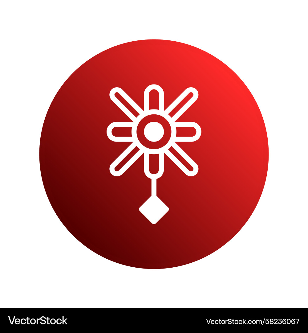 Red Gradient Circle with Geometric Pattern Vector Image