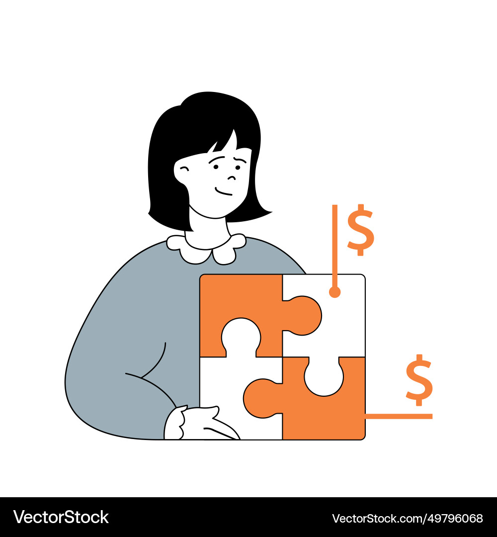 Business and finance concept with cartoon people Business and finance concept with cartoon people vector image