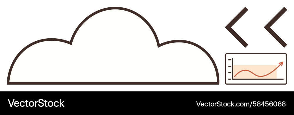 Cloud Analytics & Data Flow Vector Image