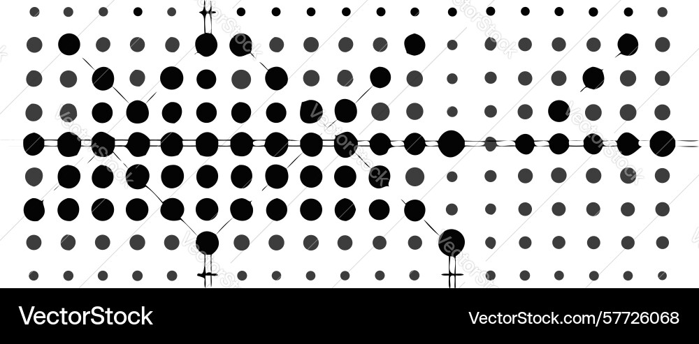 Digital halftone pattern abstract pixelated vector image