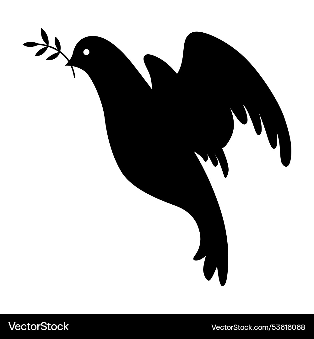Dove Silhouette Ikone schwarz Form der Taube Dove Silhouette Ikone schwarz Form der Taube vektorbild