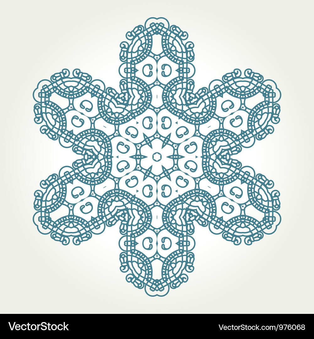 Intricate Snowflake Pattern Vector Image