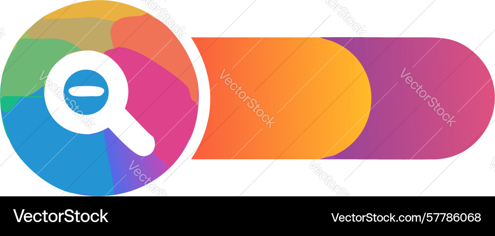 Layered search bar with abstract elements design vector image