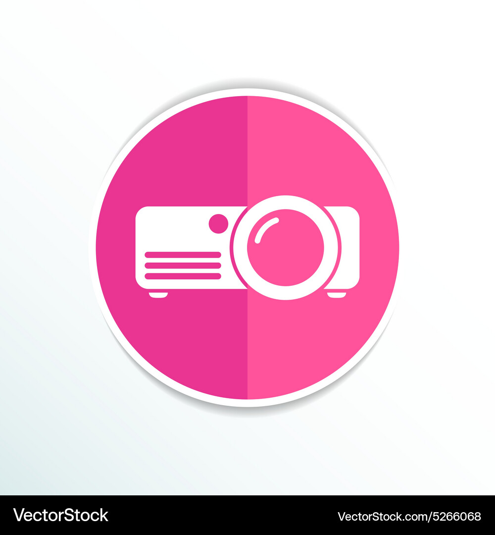Projector icon rounded squares button symbol Vector Image
