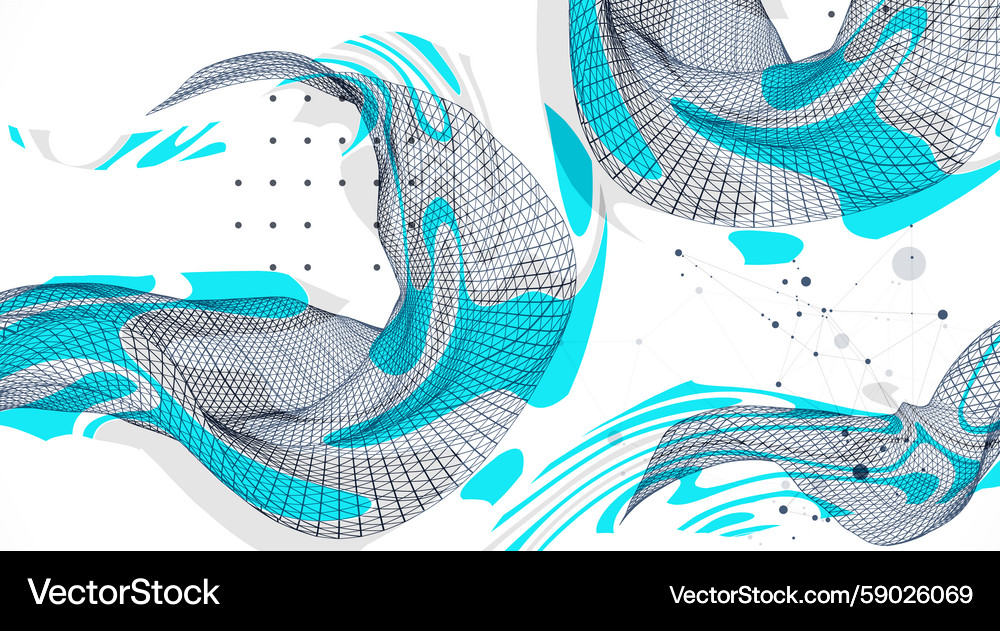 Abstract wave is made in a frame style template Abstract wave is made in a frame style template Vector Image