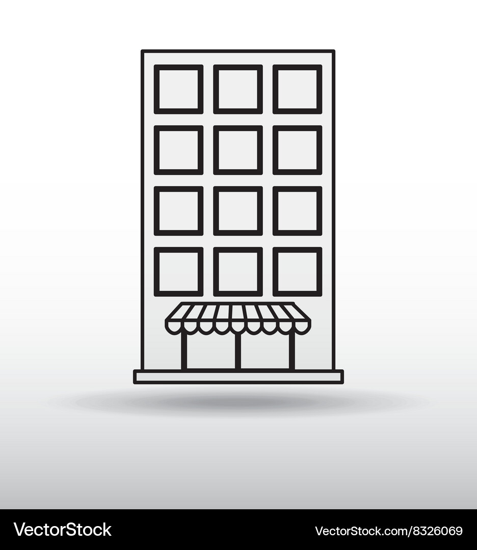 Building front design Vector Image