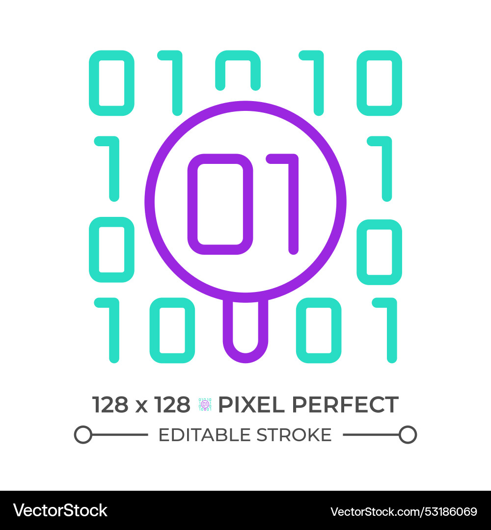 Data analysis two color line icon Data analysis two color line icon vector image