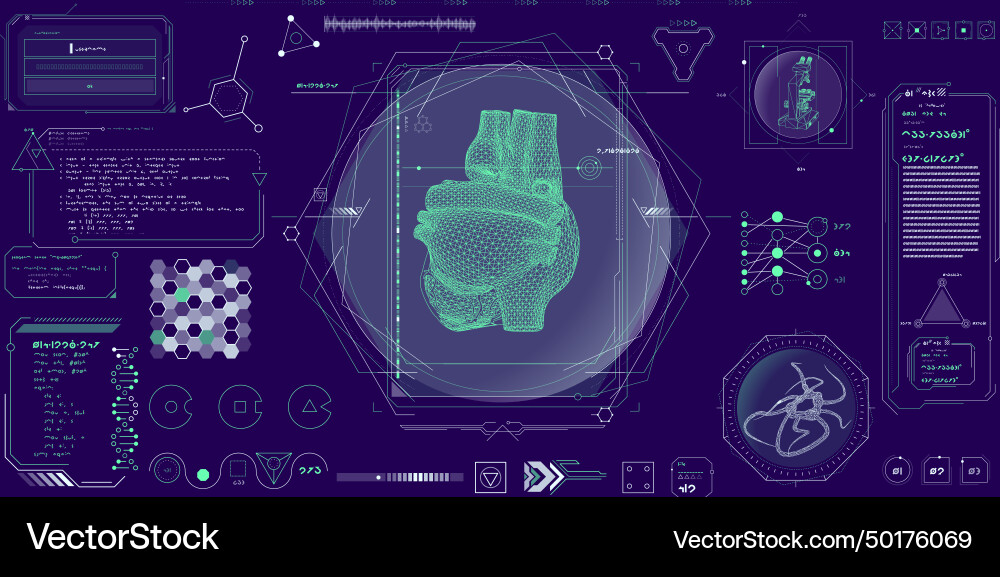 Data elements for sci-fi interface Data elements for sci-fi interface vector image