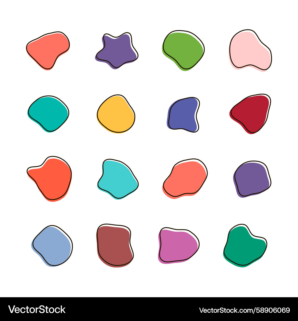 Organic Round Blob Shapes - Abstract Vector Image