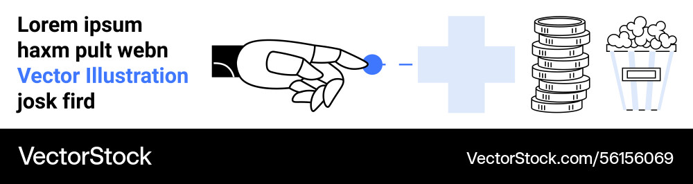 Robotic hand interacting with small object beside Robotic hand interacting with small object beside vector image