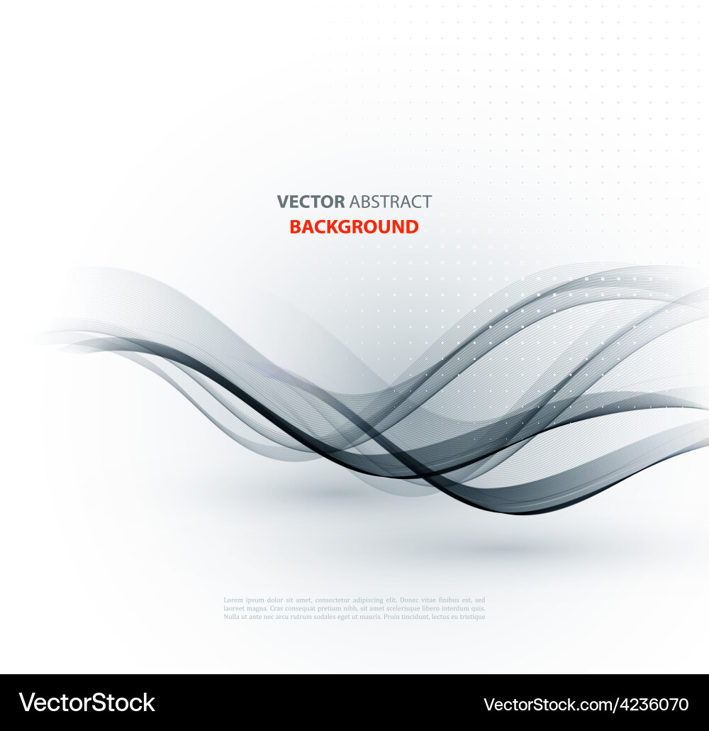 Abstract curved lines background template vector image