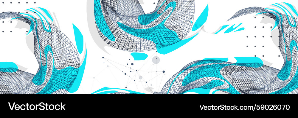Abstract wave is made in a frame style template Abstract wave is made in a frame style template Vector Image