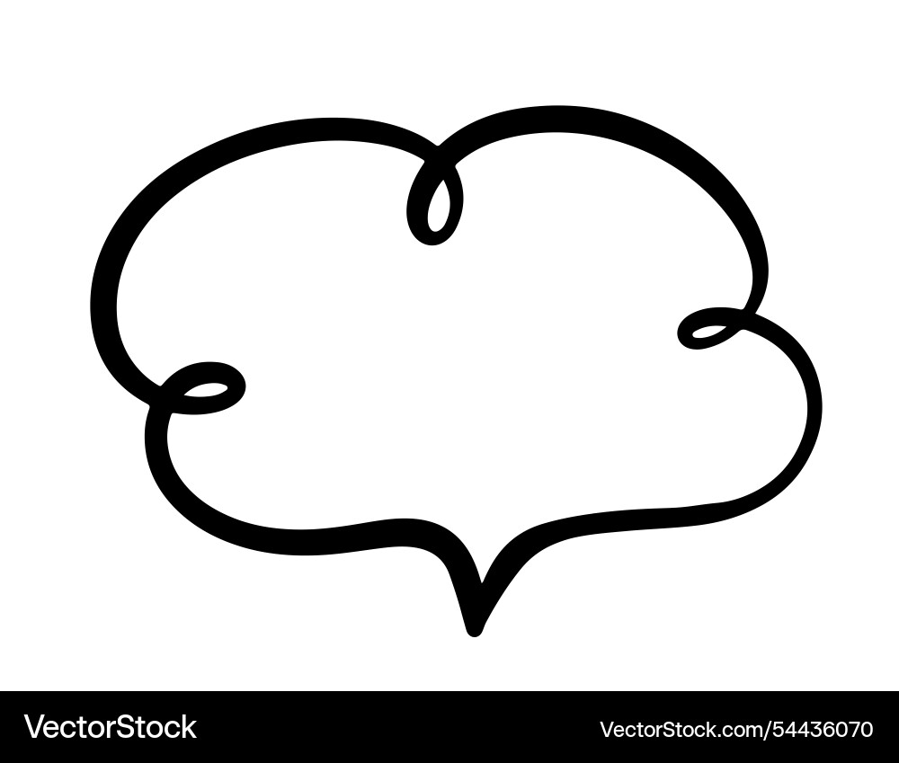 Chat speech bubble message text cloud shape vector image