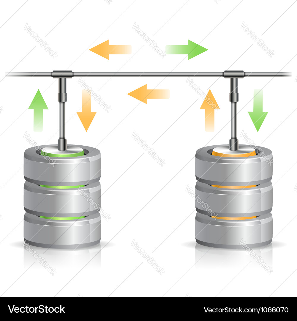 Data Backup and Storage Concept Vector Image