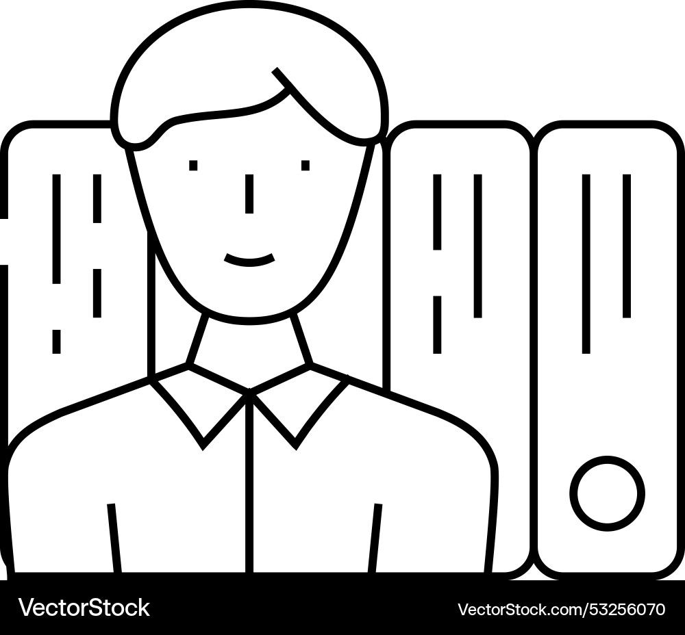 Documentation of sales line icon Vector Image