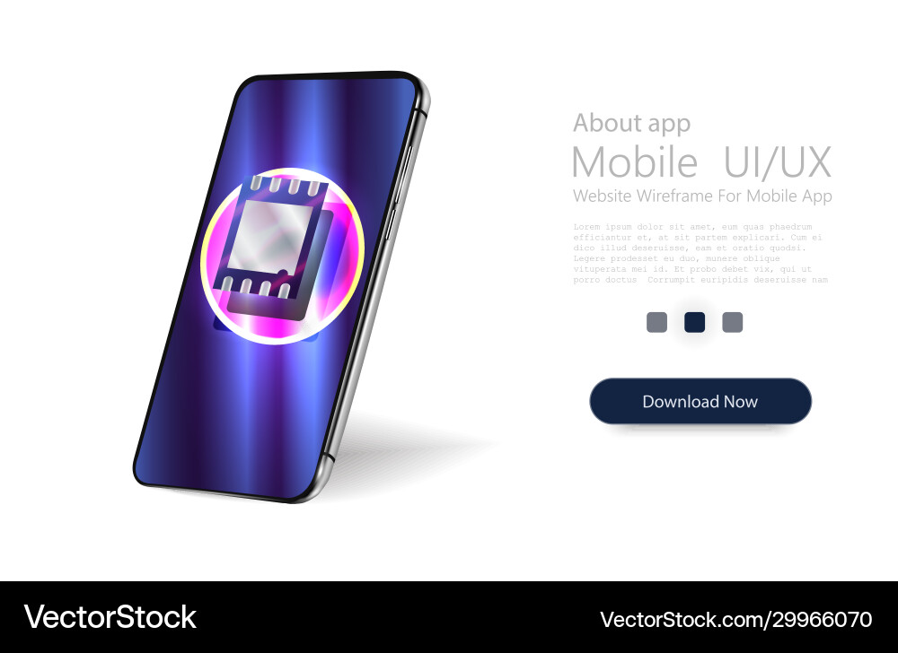 Embedded SIM Chip - Mobile Communication vector image