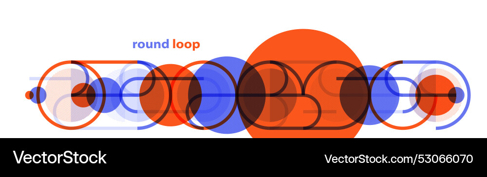 Geometric background with circles and lines art Vector Image