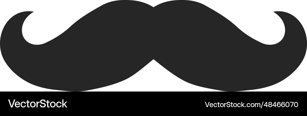 Moustaches black icon male symbol retro face Moustaches black icon male symbol retro face vector image