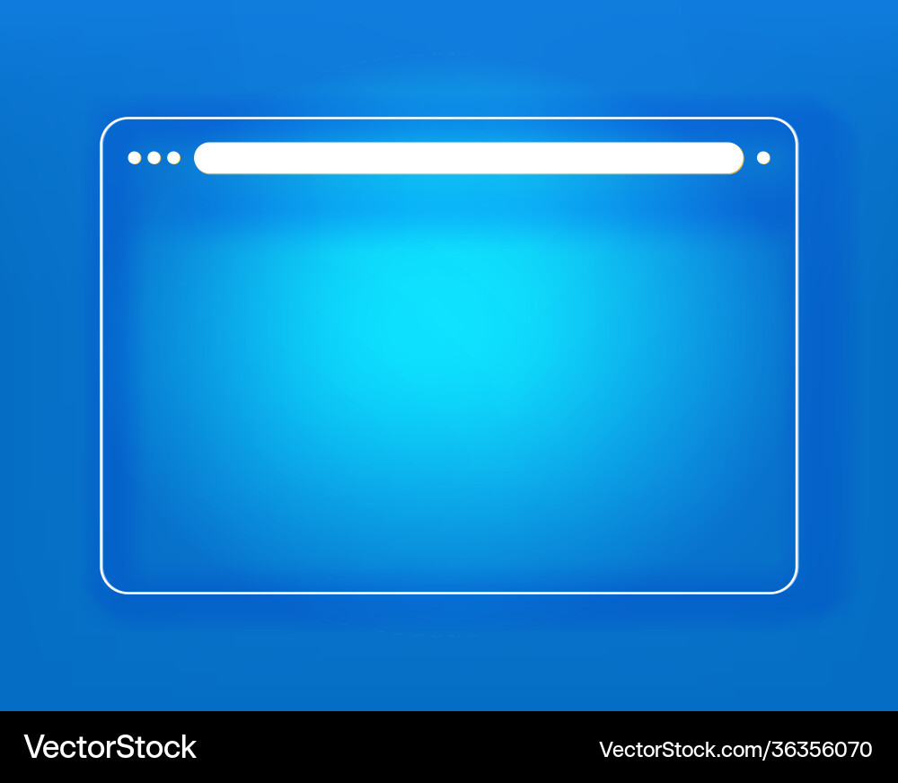 Simple flat browser window template for a content Vector Image
