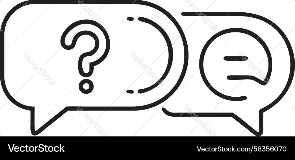 Speech Bubbles with Question and Dots Vector Image