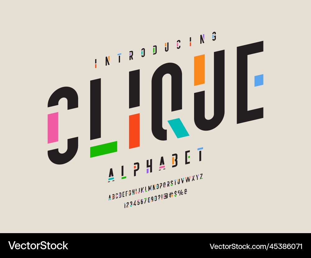 Abstract font vector image