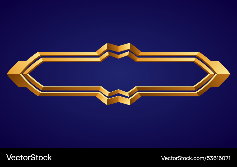 Frame medieval game ui empty rectangle Frame medieval game ui empty rectangle Vector Image