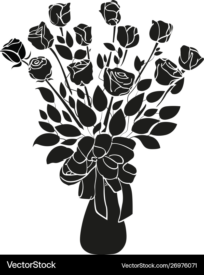 Isolated Rose Royalty Free Vector Image - VectorStock