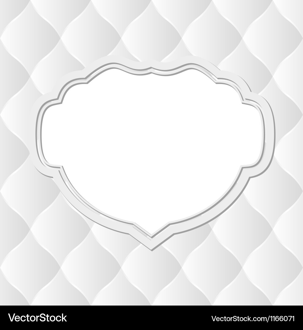 Quilted White Background with Frame vector image