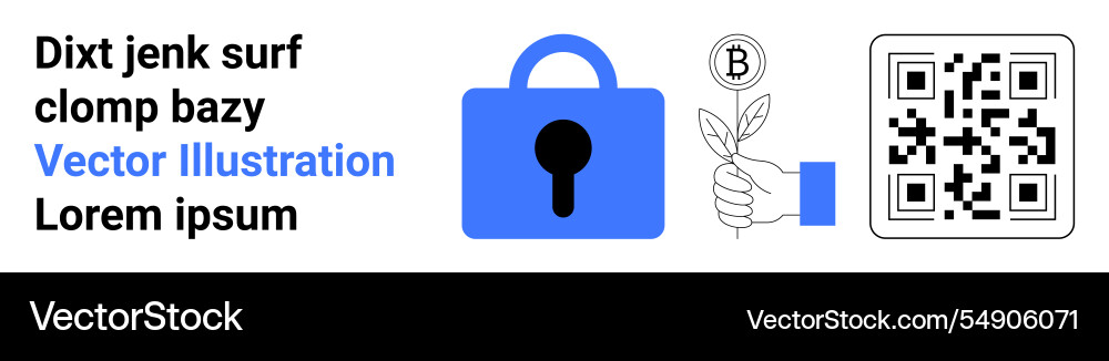 Sichere Blockchain-Technologie mit Qr-Code Sichere Blockchain-Technologie mit Qr-Code vektorbild