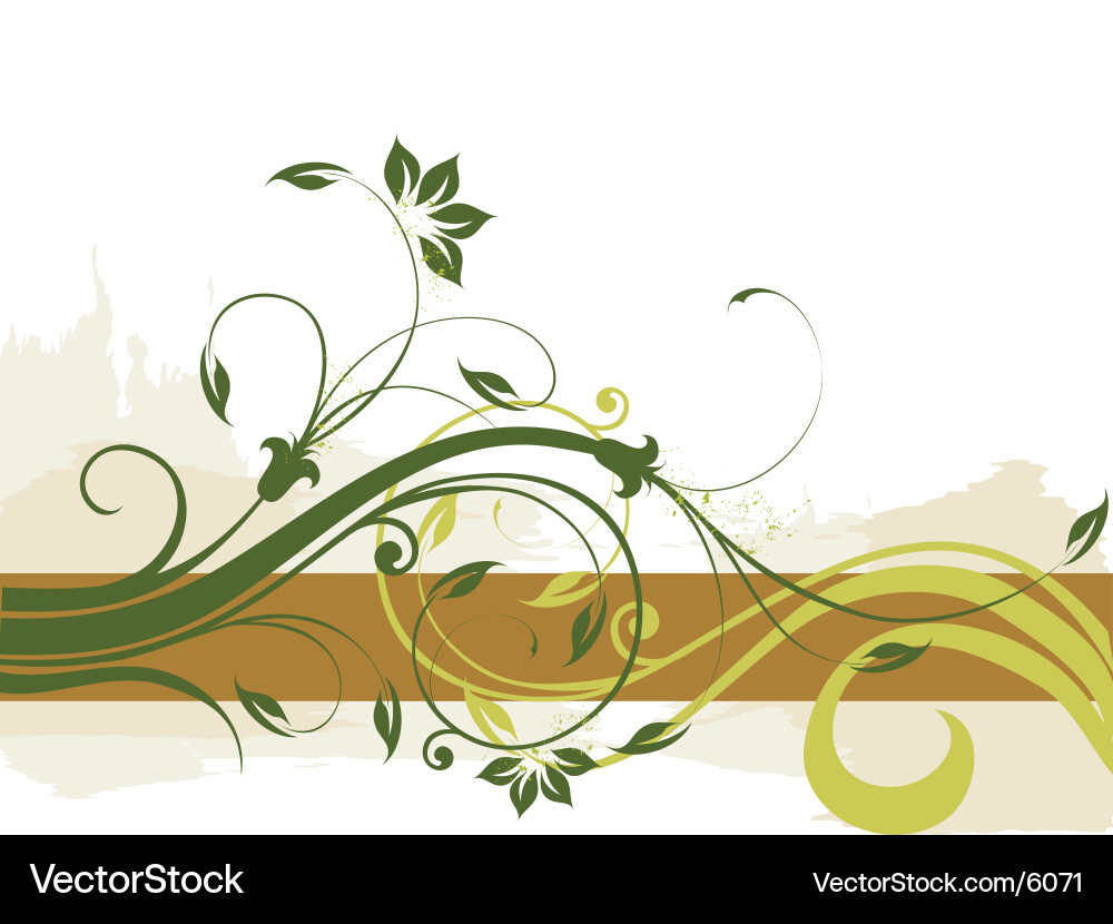 Vintage Floral Border Vector Image