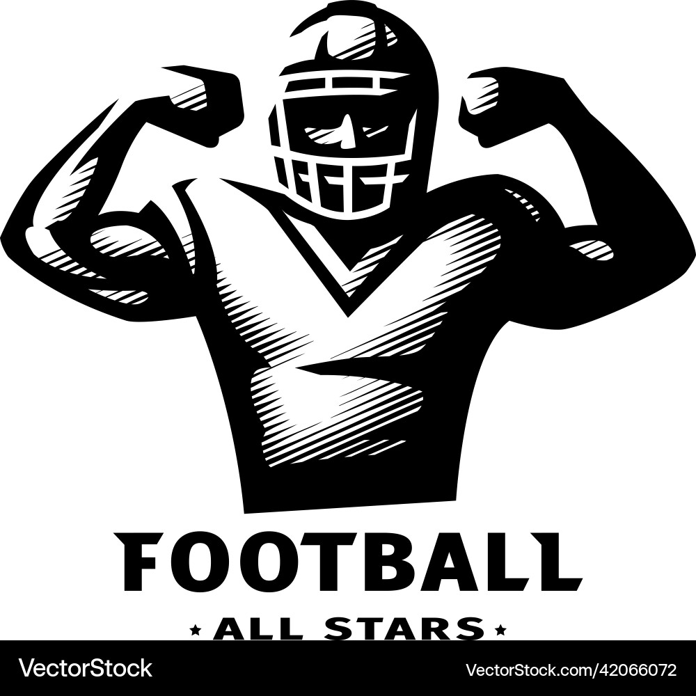 American Football Player Logo vector image