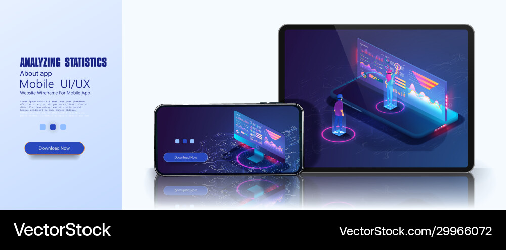 Business Analytics & Data Visualization Vector Image