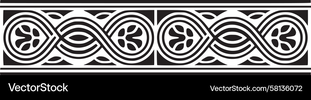 Celtic Knot Border - Intricate Pattern Vector Image