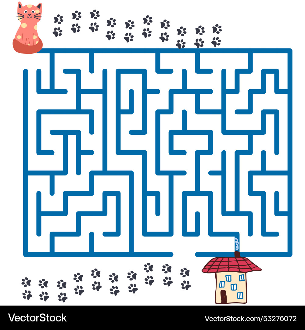 Children game labyrinth find a way out Children game labyrinth find a way out vector image