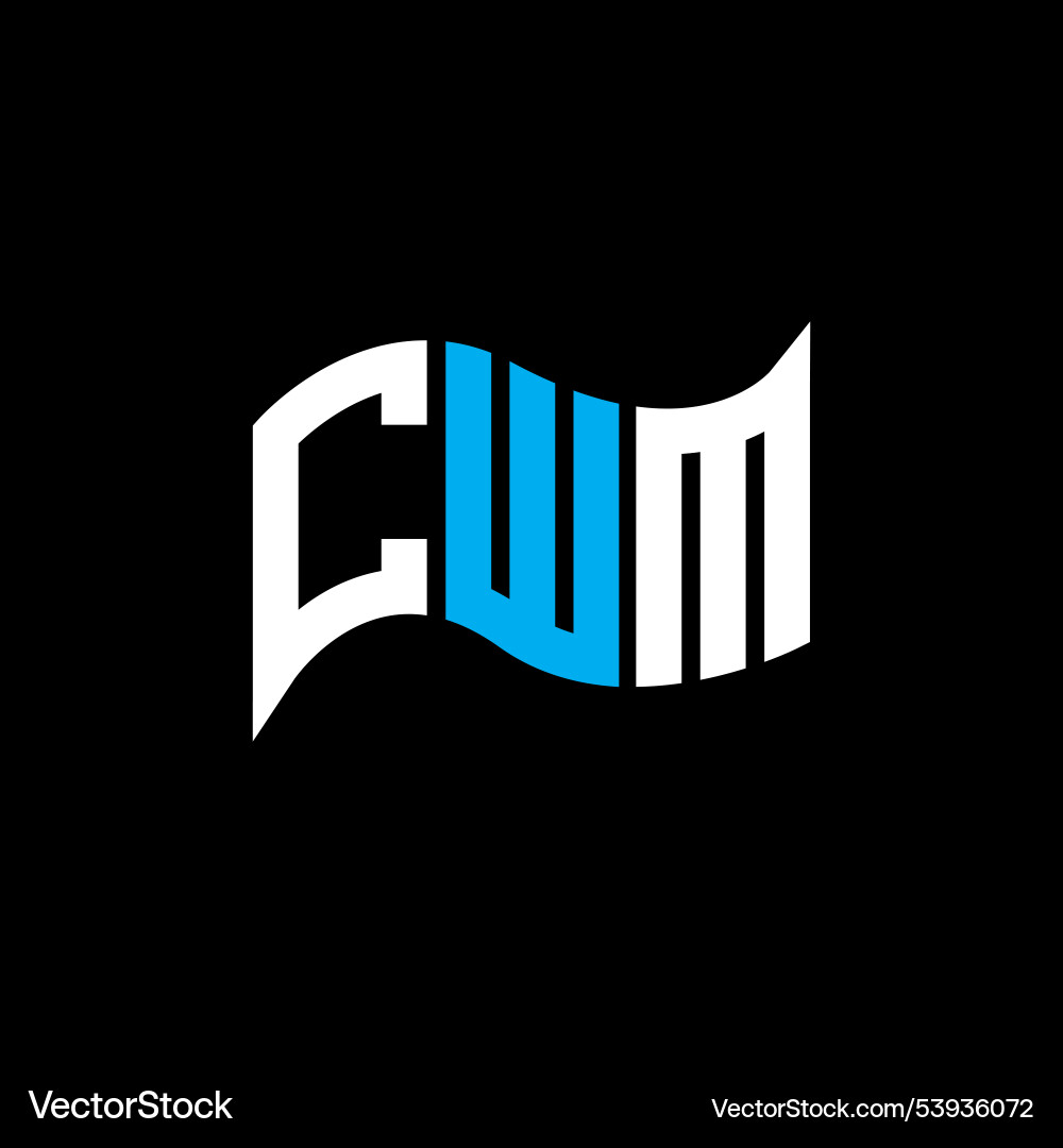 Cwm logo design simple and modern Vector Image