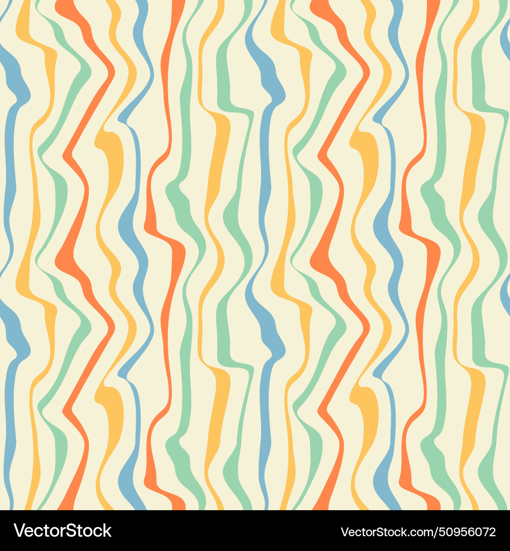 Distorted lines psychedelic seamless pattern Distorted lines psychedelic seamless pattern vector image