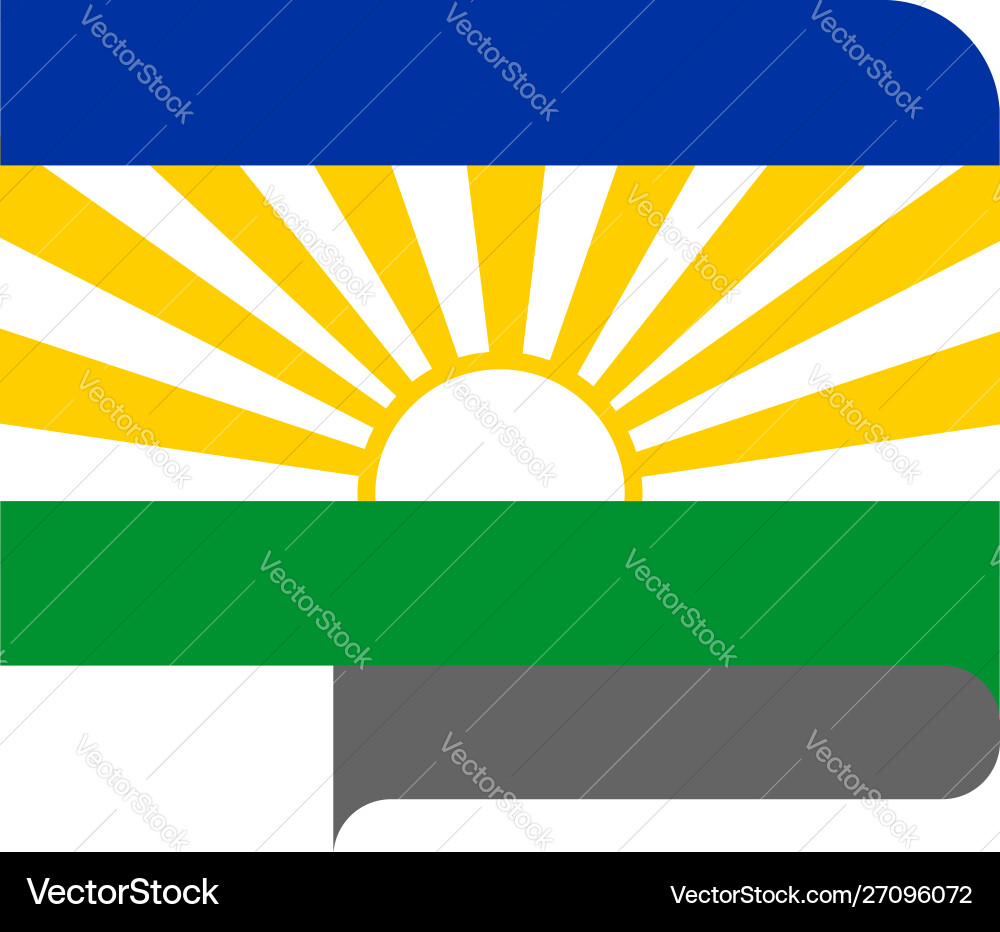 Flag horizontal shape pointer for world map vector image